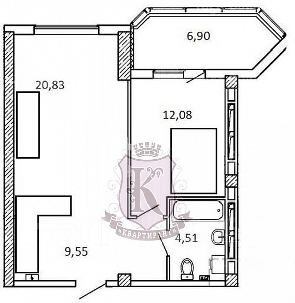 Снять 2-к квартиру, 47 кв.м.