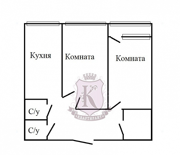 Снять 2-к квартиру, 53 кв.м.