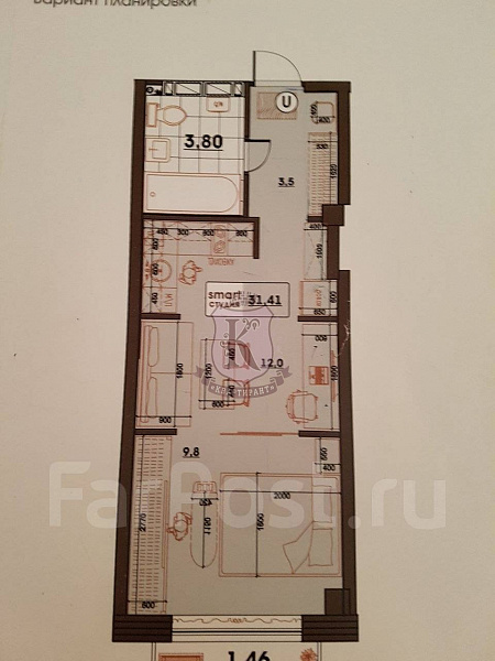 Снять 1-к квартиру, 31 кв.м.
