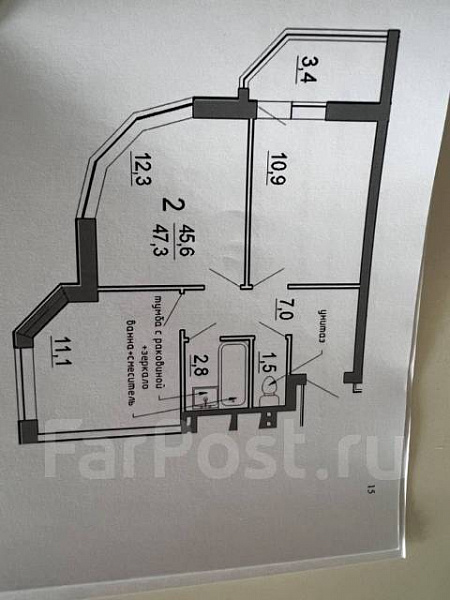 Снять 2-к квартиру, 44 кв.м.