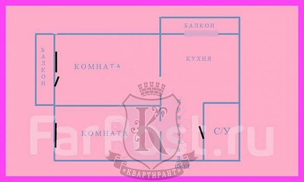 Снять 2-к квартиру, 46 кв.м.