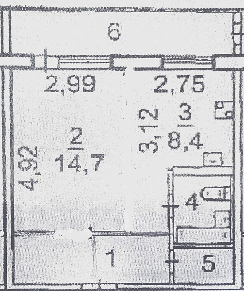 Снять 1-к квартиру, 35 кв.м.