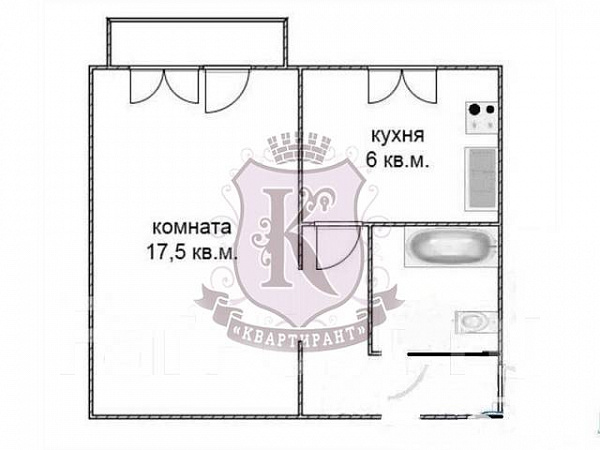 Снять 1-к квартиру, 36 кв.м.