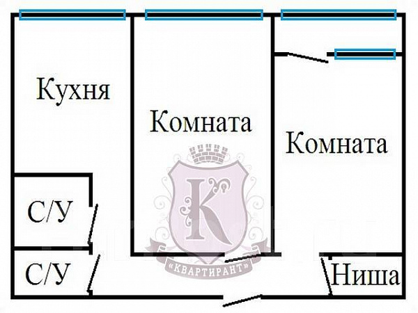 Снять 2-к квартиру, 57 кв.м.