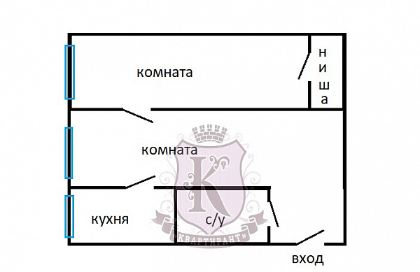 Снять 2-к квартиру, 44 кв.м.