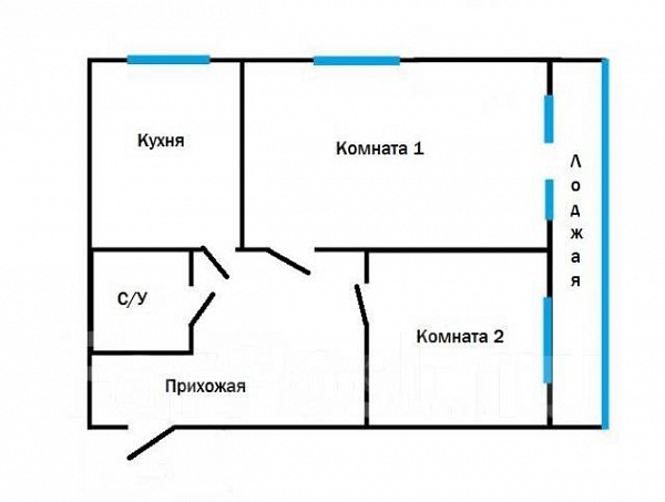 Снять 2-к квартиру, 50 кв.м.