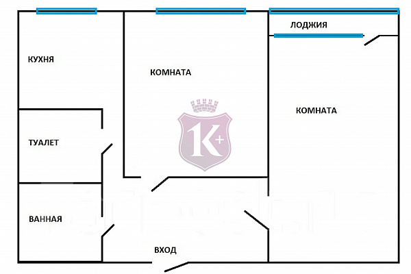 Снять 2-к квартиру, 52 кв.м.