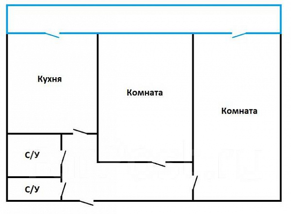 Снять 2-к квартиру, 54 кв.м.