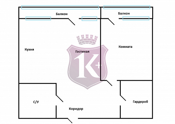 Снять 2-к квартиру, 52 кв.м.